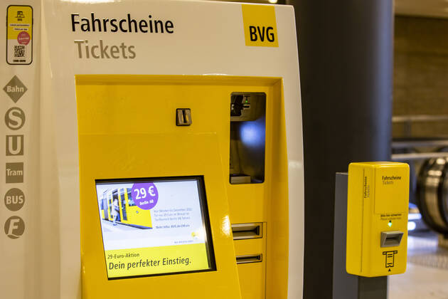 Билетный автомат BVG в Берлине